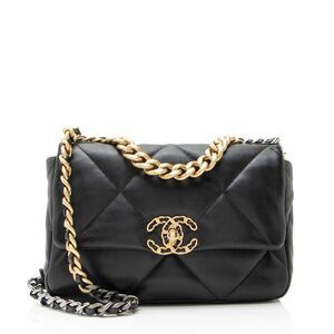 Chanel Lambskin 19 Medium Flap Shoulder Bag